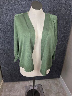 Lane Bryant Womens Open-Front Green Cardigan Sweater Size 14/16 New With Tags